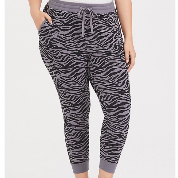 NWT TORRID ZEBRA STRIPED JOGGERS active punk 1X - Picture 2 of 5